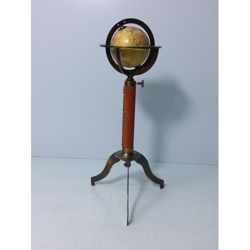 160 - Brass mounted globe on stand