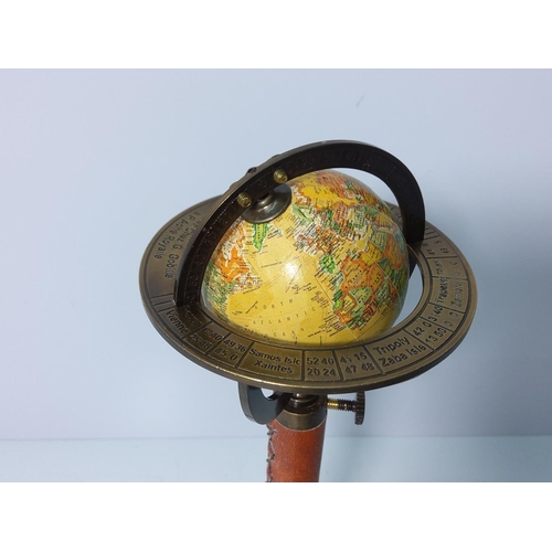 160 - Brass mounted globe on stand