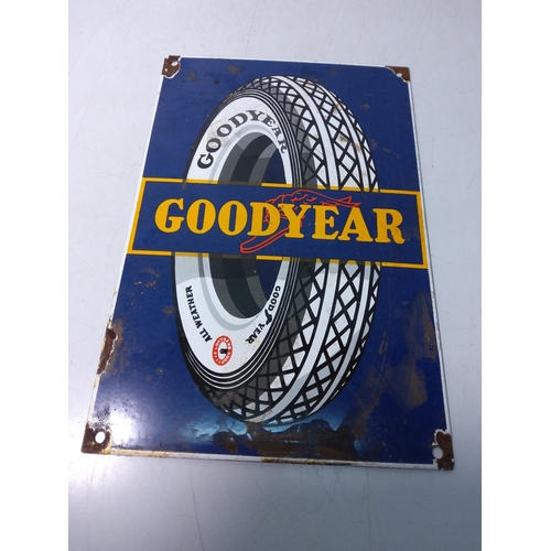 168 - Goodyear enamel advertising sign