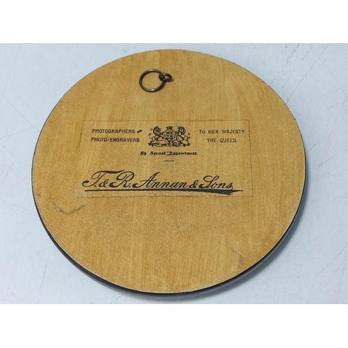 230 - Mounted reproduction death plaque, 13cms in diameter