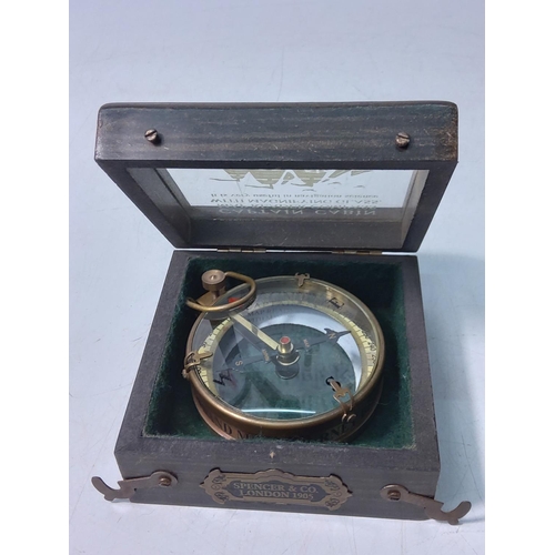 255 - Boxed brass compass