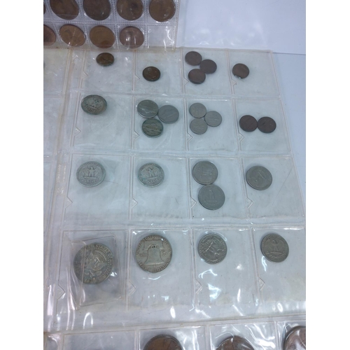 274 - Album of various copper coins and 3d bits