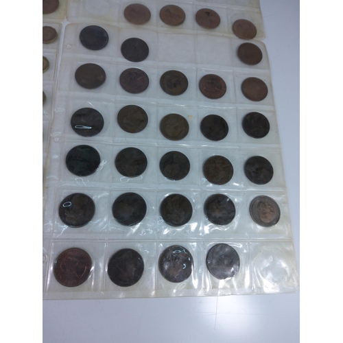 274 - Album of various copper coins and 3d bits