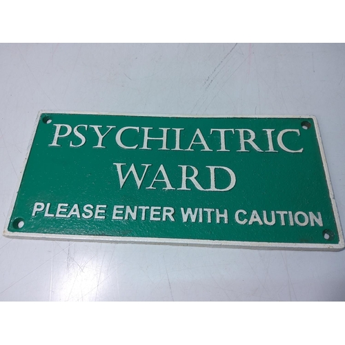 90 - Cast metal sign