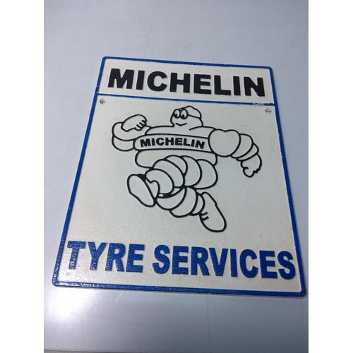 91 - cast metal michelin sign