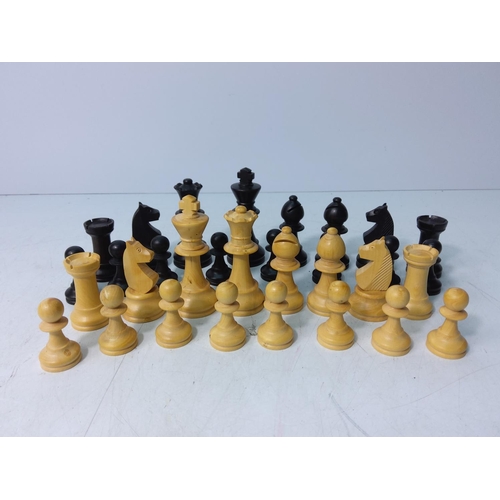 20 - Carved wooden chess set with original box