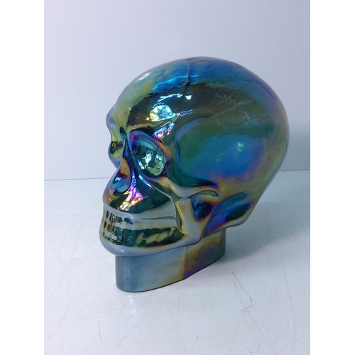 21 - Glass skull, 18cms in height