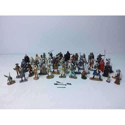 317 - 50 die cast Star Wars figures in a Star Wars bag