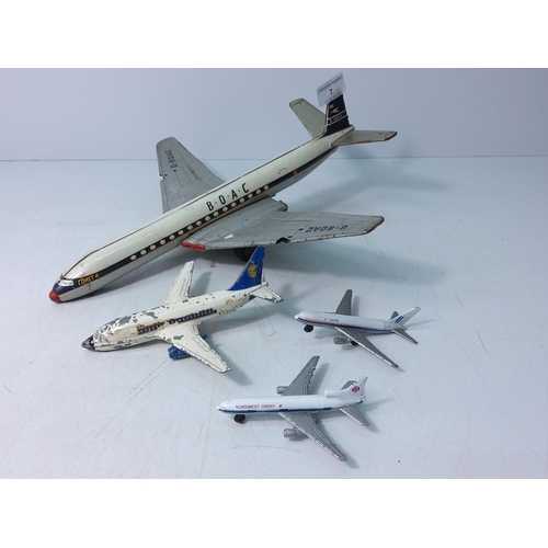 7 - 4 tinplate model aircraft