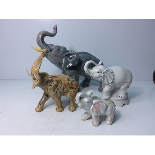 188 - 4 porcelain elephants