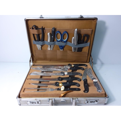 198 - Cased kitchen knife set