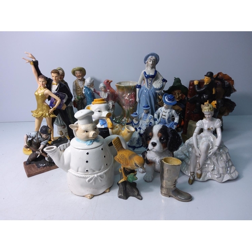 57 - Large collection of china figures and animal figures