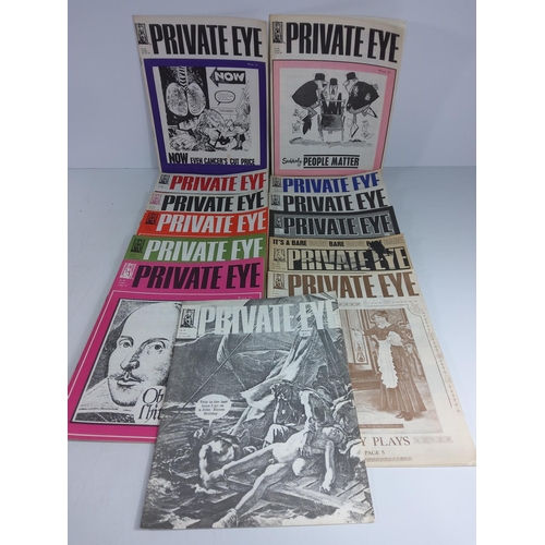 119 - Vintage Private Eye magazines dated from 1964