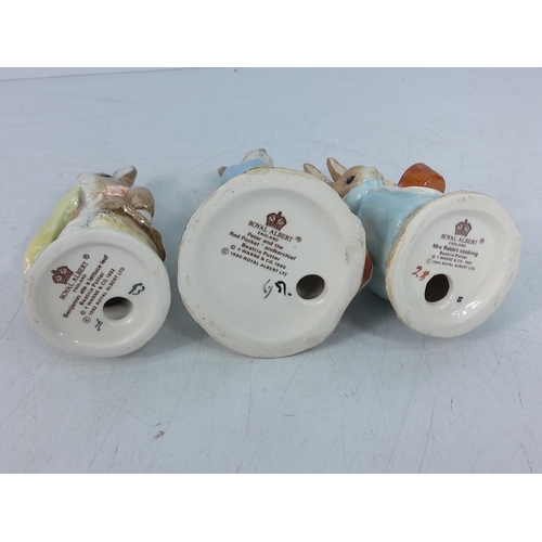 5 unboxed Royal Albert Beatrix Potter figures, Benjamin Wakes Up, Peter ...