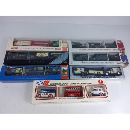 135 - 7 model vehicle sets including military