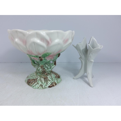 256 - Port Merion posie vase and Sylvac fruit bowl