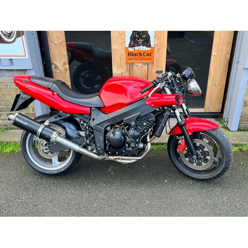 8 - Red Triumph  Speed 4 Motorbike this bike is being sold as a project bike, it has had a new battery t... 