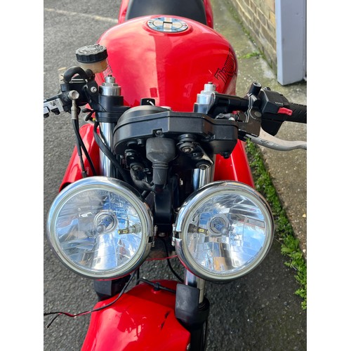 8 - Red Triumph  Speed 4 Motorbike this bike is being sold as a project bike, it has had a new battery t... 