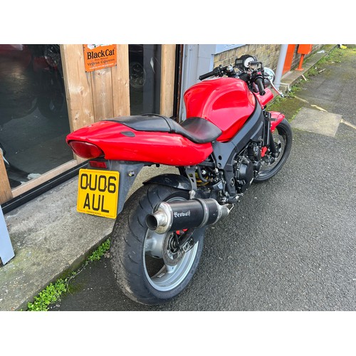 8 - Red Triumph  Speed 4 Motorbike this bike is being sold as a project bike, it has had a new battery t... 