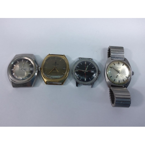 371 - 4 various watches, one with strap, 3 without straps
