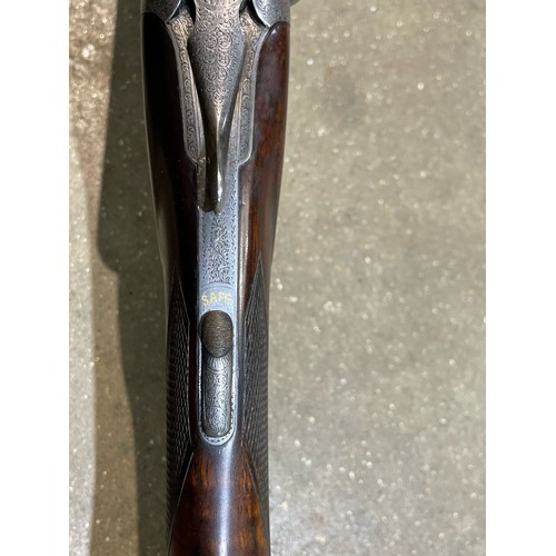 101 - 12 Bore Side by side shot gun by J.A Scotcher & son - Serial number 2449 - Please note the purchaser... 