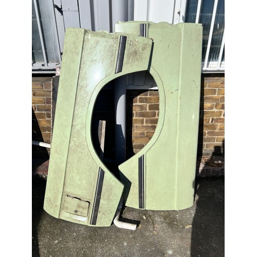 11 - Very large quantity of Classic Land Rover body panels including, quarter panels, wings, and other bo... 