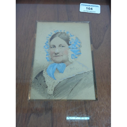 171 - Antique framed picture of a lady, 29 x 24cms