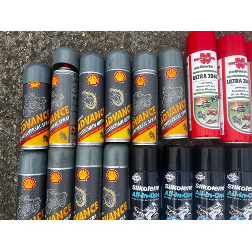 35 - Large quantity of Vehicle spray cans, Ultra 2040, Air intake Cleaner, Advance universal spray, Advan... 