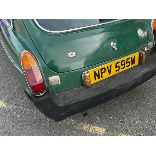 40 - Green MG MGB GT, first registered in 1980, 1.8L petrol, this car is Ulez, tax and MOT exempt, lovely... 