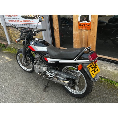 41 - Black Honda 1988 CB125T registration F932CKO, this bike is a nice addition to anyones collection, it... 