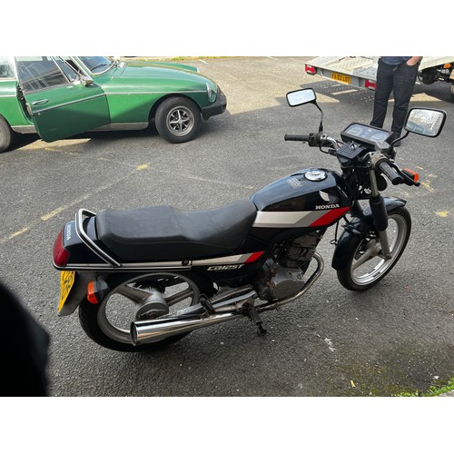 41 - Black Honda 1988 CB125T registration F932CKO, this bike is a nice addition to anyones collection, it... 