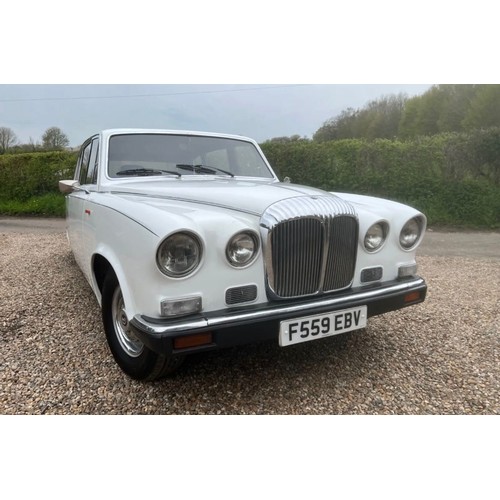 42 - Cream 1988 Daimler DS420 limousine, registration F559EBV in good condition, runs and drives, has bee... 