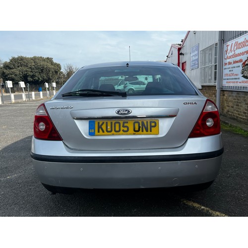 44 - Silver Ford Mondeo Ghia Auto, Registration KU05ONF, first Registered in March 2005, with 3 former ke... 