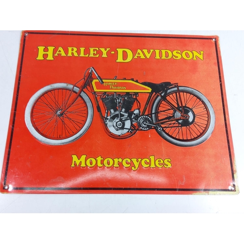 106 - 2 metal motorbike signs