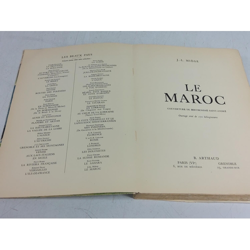 120 - 2 bound books 'Maroc' and 'The Collected Works of Jean Jacques Rousseau'