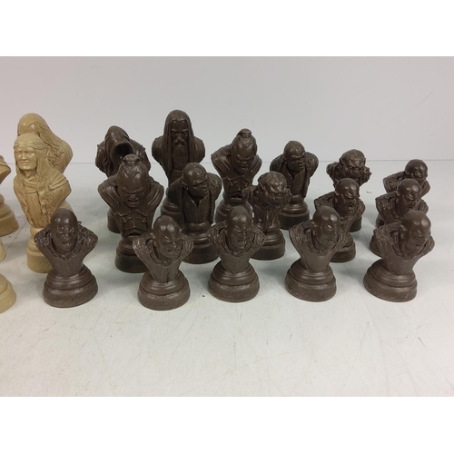 127 - Collection of chess pieces (one piece missing)