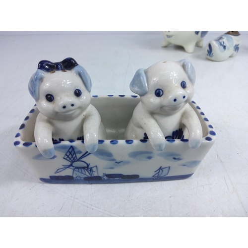 142 - Box of china including blue and white