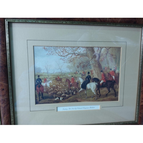 154 - Set of 4 hunt scenes and 3 other pictures, largest being 45 x 37cms