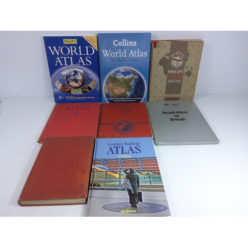 219 - Large box of vintage atlases and maps