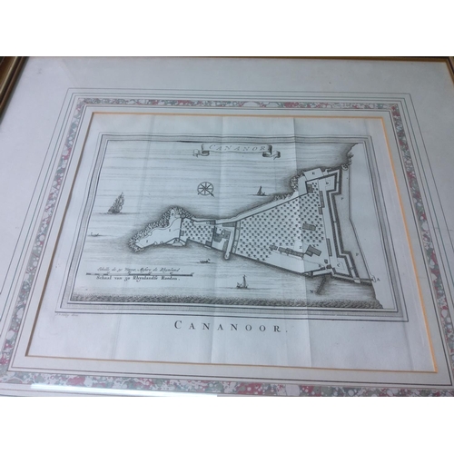 220 - 9 framed original antique maps, largest 59 x 71cms