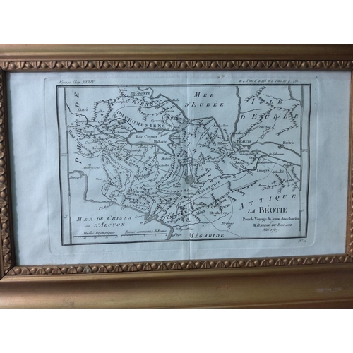 220 - 9 framed original antique maps, largest 59 x 71cms