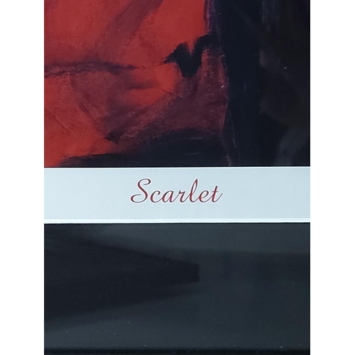 105 - Signed limited edition print 'Scarlet' by Kim Davison 216/250, 57 x 77cms