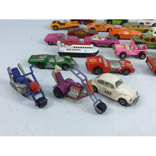 124 - Box of model vehicles mainly 70's Lesney