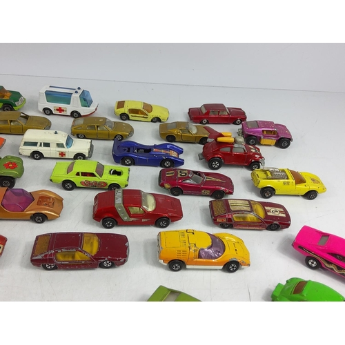 124 - Box of model vehicles mainly 70's Lesney