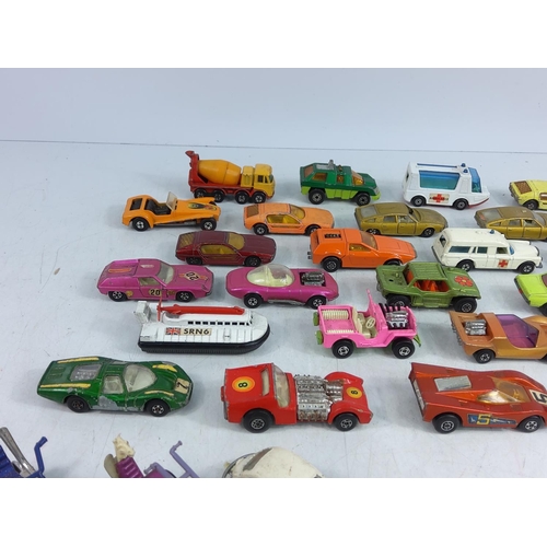 124 - Box of model vehicles mainly 70's Lesney