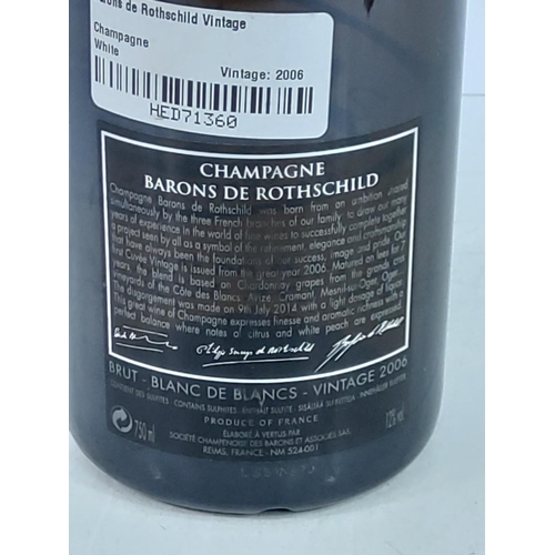 149 - Bottle of 2006 Vintage Barons de Rothschild champagne