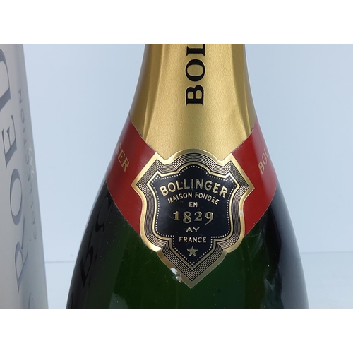 150 - Bottle of Bollinger champagne and boxed bottle Louis Roederer