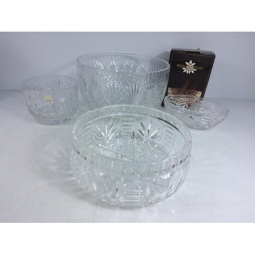 182 - Cut glass and crystal bowls