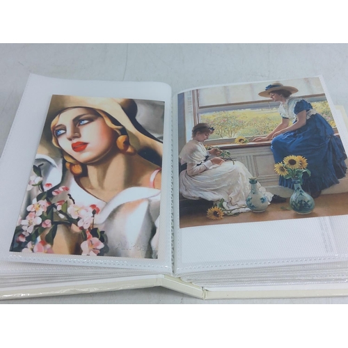 190 - Album of fine art postcards