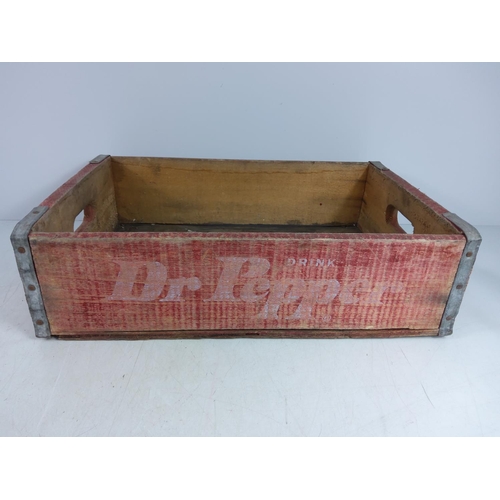 203 - Dr Pepper drinks crate, Redex bottle, shoe lasts etc